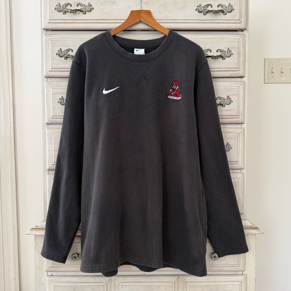 Nike Tops - Nike University of Alabama Charcoal Waffle Sweatshirt